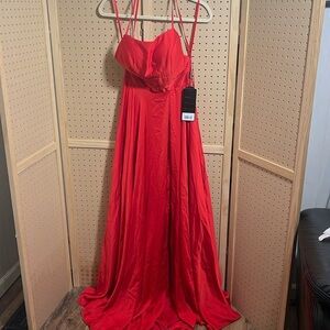 NWT Sexy red gown dress formal prom Cinderella divine size 4‎